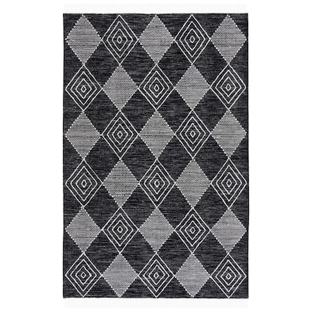 Safavieh 4 x 6 ft. Kilim Flat Weave Rectangle Area Rug Black & Ivory KLM306Z-4